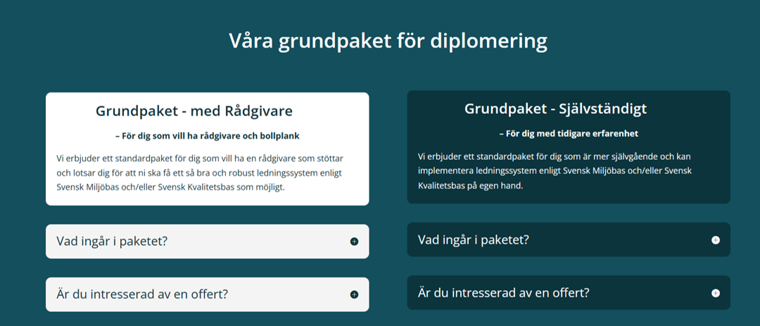 Webbutbildning i diplomering enligt Svensk Miljöbas och Svensk Kvalitetsbas